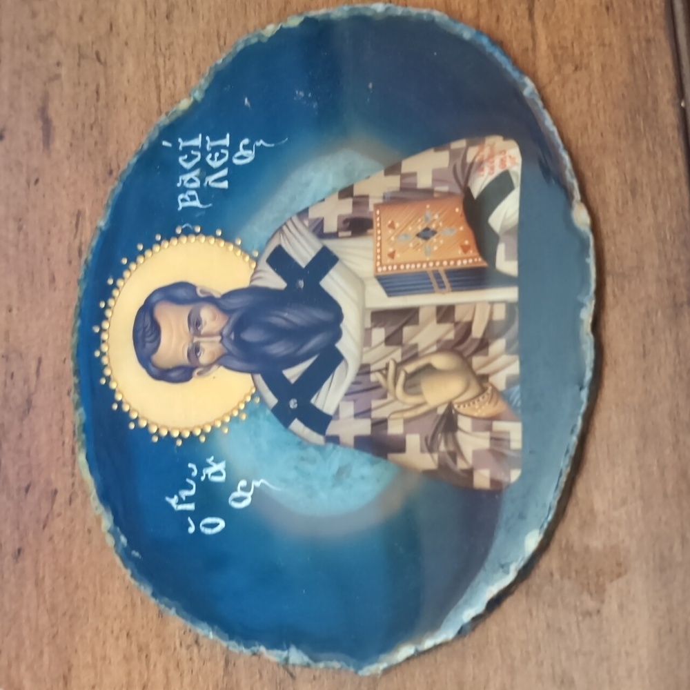 Eastern orthodox crystal slab cyrillic or russian